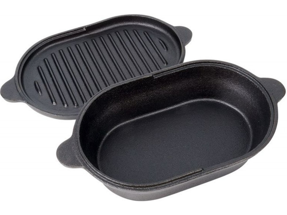 Vilde Ταψί Μαντεμένιο με Καπάκι 2 σε 1 CAST LINE 28x16 cm, 1.2 l