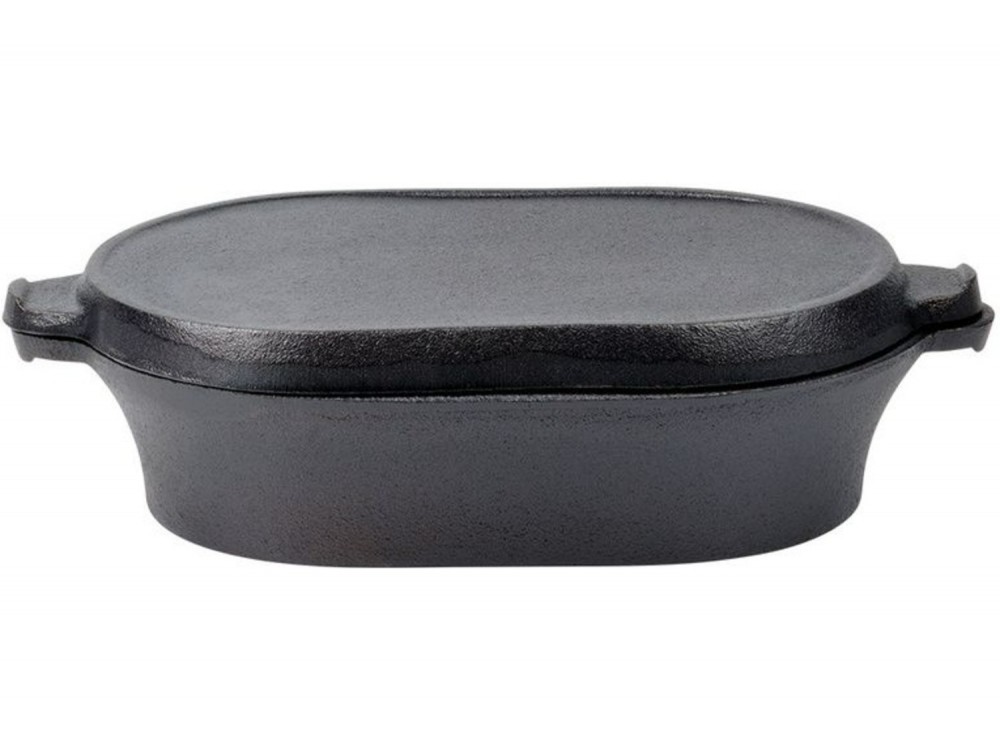 Vilde Ταψί Μαντεμένιο με Καπάκι 2 σε 1 CAST LINE 28x16 cm, 1.2 l