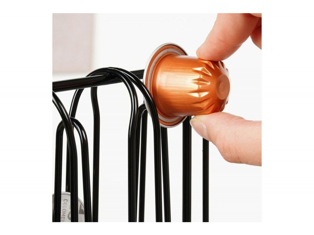 Vilde Θήκη Καψουλών Nespresso Μεταλλική 30 cm, Black