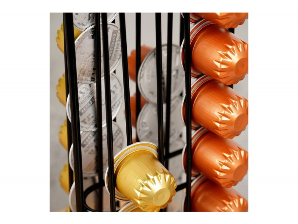 Vilde Θήκη Καψουλών Nespresso Μεταλλική 30 cm, Black