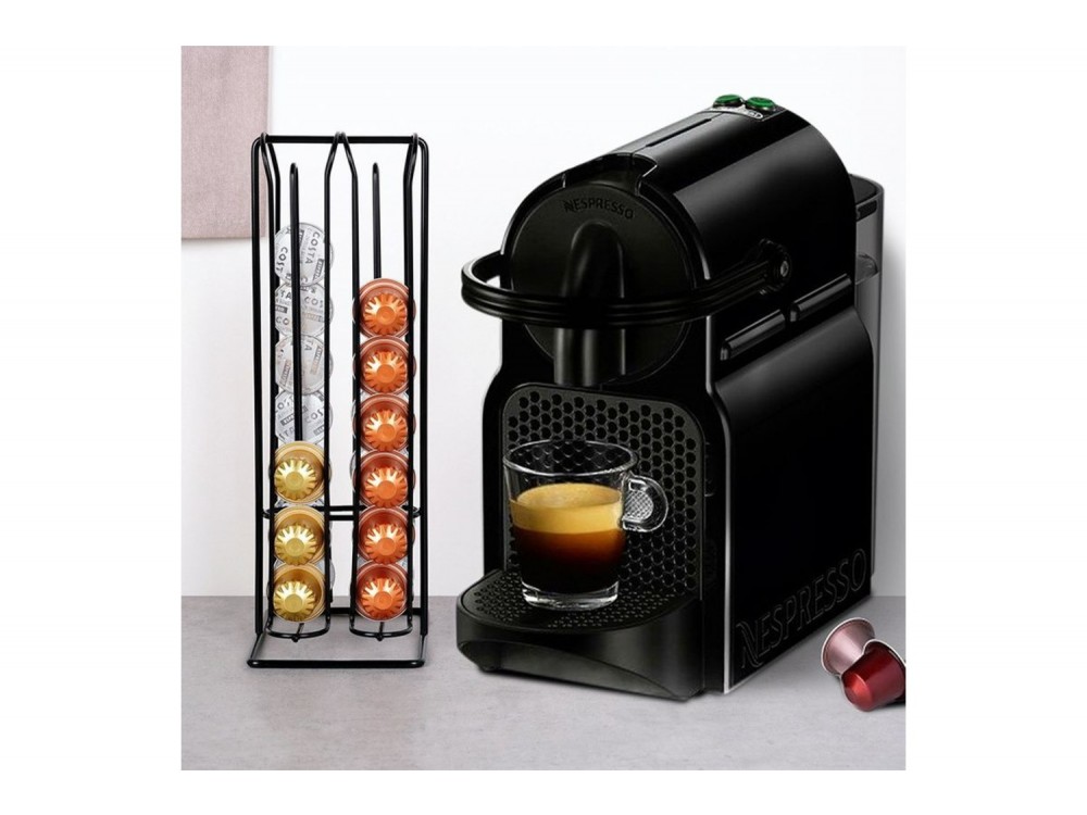 Vilde Θήκη Καψουλών Nespresso Μεταλλική 30 cm, Black