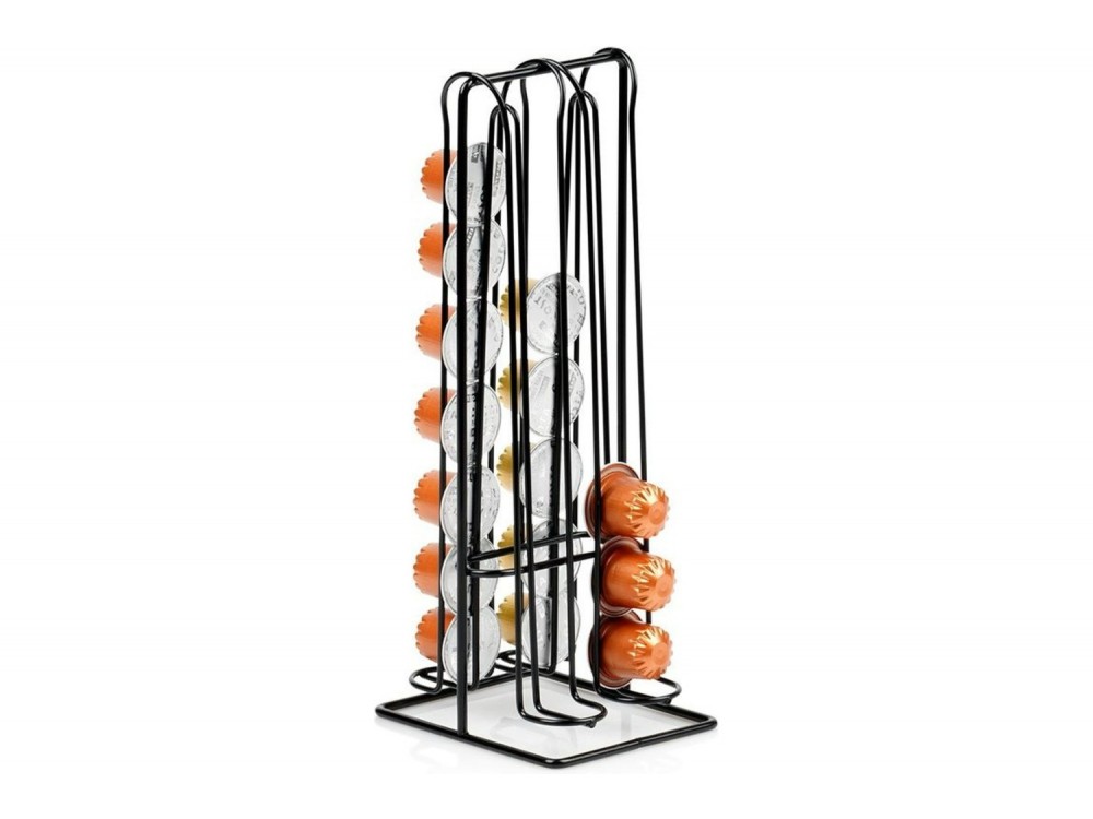 Vilde Θήκη Καψουλών Nespresso Μεταλλική 30 cm, Black