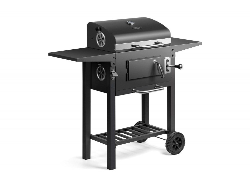 VonHaus Ψησταριά Κάρβουνου 40x30cm BBQ 2-in-1 American Style Grill & Smoker, Ρυθμιζόμενη καθ' Ύψος