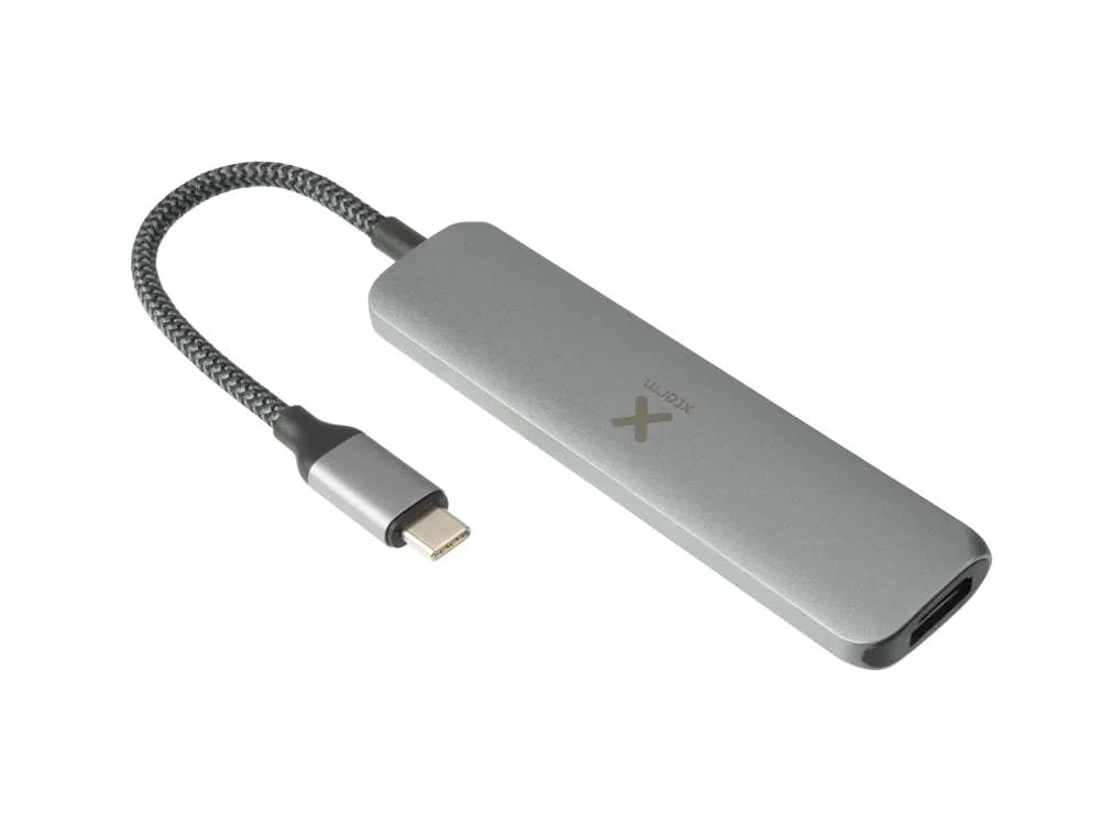 Xtorm Worx 4-in-1 USB-C data hub with 4K@60Hz HDMI + 2* USB3.0 ports + 60W PD charging, cable with nylon braid