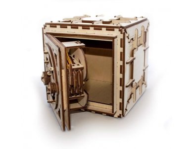 Ugears Safe, Μηχανικό Χρηματοκιβώτιο Ξύλινο Μηχανικό 3D Παζλ, 179 Κομμάτια - 70011