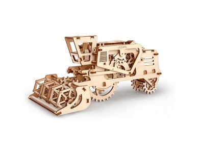 Ugears Combine Harvester, Κομπίνα Ξύλινο Μηχανικό 3D Παζλ, 154 Κομμάτια - 70010