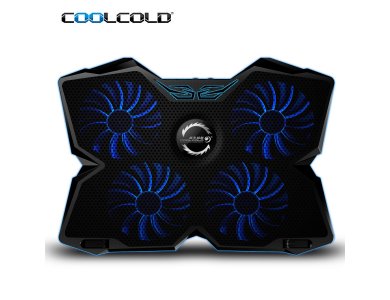 Coolcold Ice Magic 2 Cooling Pad, 4 Fans LED, Μαύρο