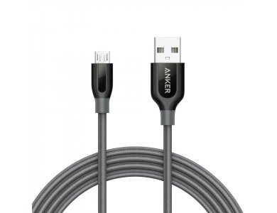 Anker PowerLine+ Καλώδιο 1.8μ. Micro USB σε USB 2.0 με Νάυλον ύφανση - A81430A1, Μαύρο