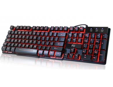 Rii RK100 Gaming Keyboard with 3 Backlit LED
