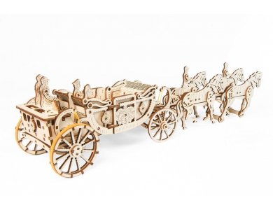 Ugears Royal Wedding Carriage Wooden Mechanical 3D Puzzle
