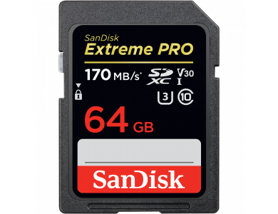 Sandisk Extreme Pro 64GB SDXC 170MB/s V30 UHS-I U3 Κάρτα Μνήμης - SDSDXXY-064G-GN4IN