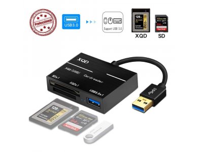 Onten XQD01 XQD/SD Card Reader, USB 3.0 Προσαρμογέας Τριών εισόδων για κάρτες XQD, SD και USB3.0