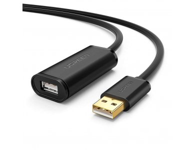 Ugreen USB 2.0 Active Repeater Cable 5μ. Καλώδιο Επέκτασης  USB-A Extender - 10319