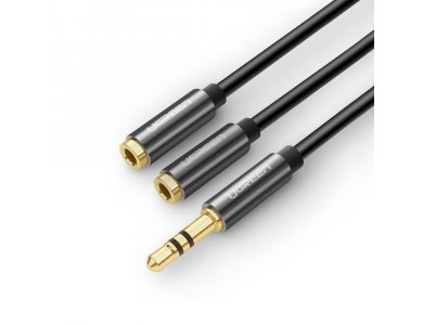 Ugreen 3.5mm Male to 2*3.5mm Female Auxiliary Stereo Y Splitter Audio Cable 20cm - 10532