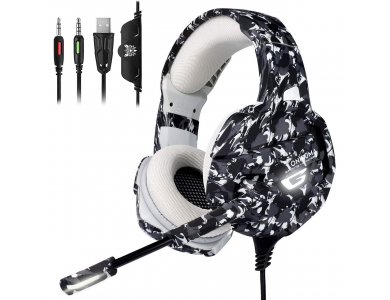 Onikuma K5 Camouflage LED Gaming Headset 7.1 (PC / PS4 / Xbox / Switch / Mac / iOS)