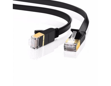 Ugreen STP Cat.7 Καλώδιο Ethernet Flat 2μ., Μαύρο - 11261