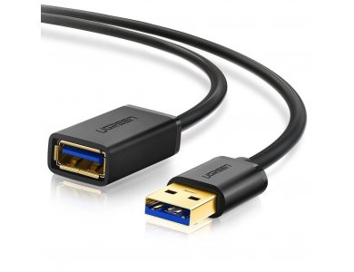 Ugreen USB 3.0 Repeater Cable 1μ., Καλώδιο Επέκτασης, USB-A Extender Μαύρο - 10368