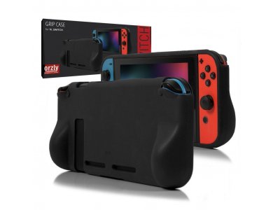 Orzly Nintendo Switch protective cover / Comfort Grip, with Kickstand - Black