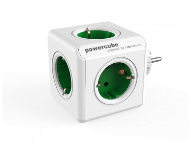 Allocacoc PowerCube Original 5 Schuko AC Outlets Green - 1100GN/DEORPC