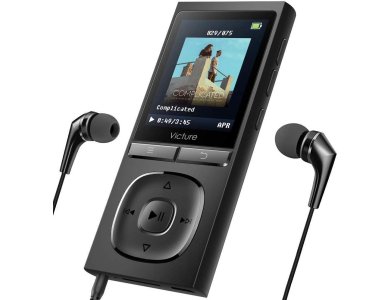 Victure M5 MP3 Player 8GB, 1.8" TFT Screen, Video Player, Voice Recorder, Μαύρο