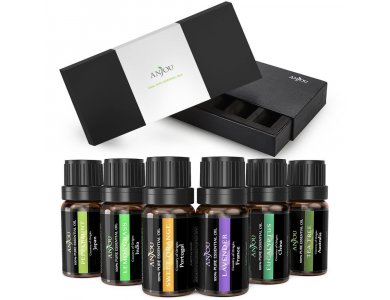 Anjou Essential Oils set of 6 * 10ml bottles, 100% Pure Aromatherapy oils, without chemicals 