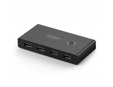 Ugreen USB 2.0 Switch, 4 in - 2 Out for sharing 2 USB devices (Mouse, Keyboard, Scanner, Printer) in 2 PC - 30767