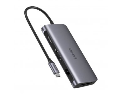 Ugreen 9-in-1 USB C Data Hub - HDMI/4K*1 + USB3.0*3 + LAN + SD/TF Card Reader + VGA + 1*100W PD Charging - 40873