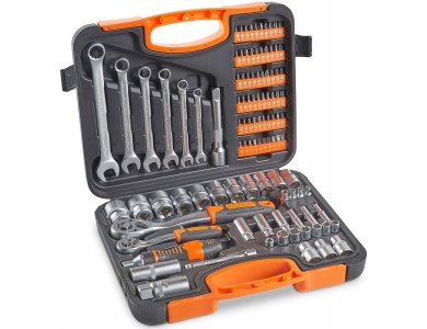 VonHaus Tool Kit 104-Piece Screwdriver Tool Socket Set- 15/176
