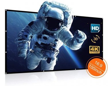 VANKYO PS04-1 Projector Screen 100'', 264x147cm, 16:9, Foldable 