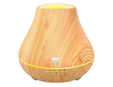 TaoTronics TT-AD004 400ml, Oil Diffuser Συσκευή Αρωματοθεραπείας, Adjustable 7 Color, Timer & Auto Shut-Off, Light Wood