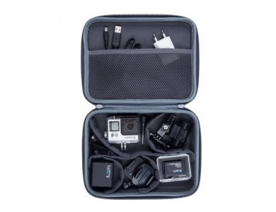 Rivacase Alpendorf 7512 Organizer/Case Travel for Action Camera (GoPro, Apeman, Xiaomi and more) and Accessories, Grey