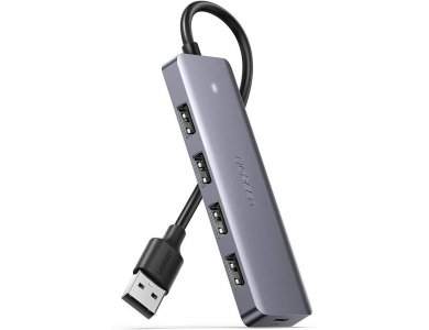 Ugreen Ultra Slim 4-Port USB 3.0 Data Hub με Θύρα Micro USB για τροφοδοσία - 50985