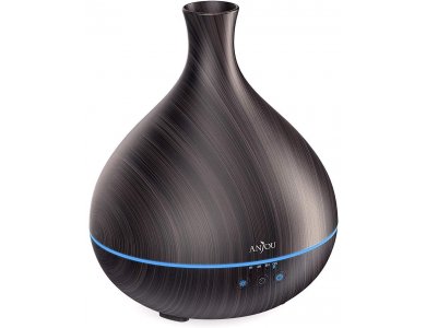 Anjou AJ-AD012 500ml, Oil Diffuser Συσκευή Αρωματοθεραπείας, Adjustable 7 Color, Timer & Auto Shut-Off, Brown