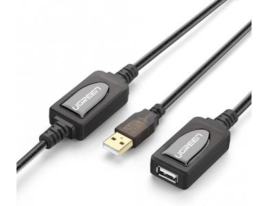 Ugreen USB 2.0 Active Repeater Cable 20μ. Καλώδιο Επέκτασης με Signal Amplifier, USB-A Extender - 10324