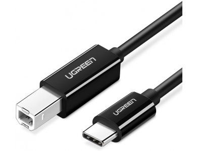 Ugreen USB-C to USB-B Printer / Scanner  Cable 2m - 50446, Black