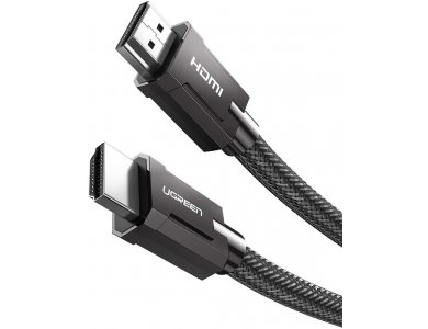 Ugreen HDMI v2.1 8Κ@60Hz, eARC, 48Gbps, HDR, Cable. Nylon Braiding, black - 70319