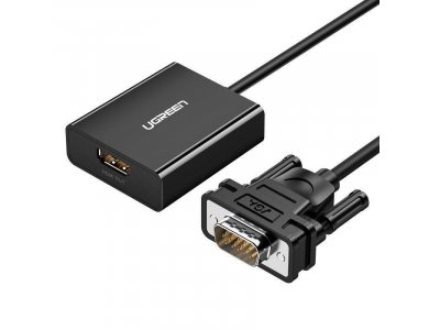 Ugreen VGA to HDMI Active Adapter, Μαύρος - 60814