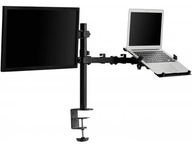 VonHaus Dual Arm Desk Mount with Clamp for Monitor and Laptop 13”-32”, up to 12kg - 3000114