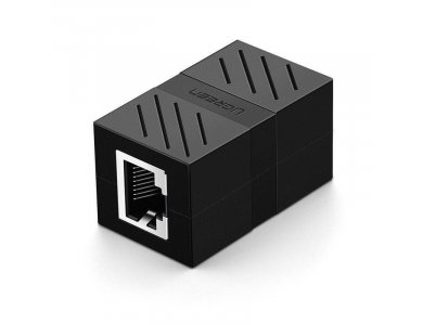 Ugreen Ethernet RJ45 Coupler, Αντάπτορας Επέκτασης καλωδίου LAN, Μαύρος - 20390