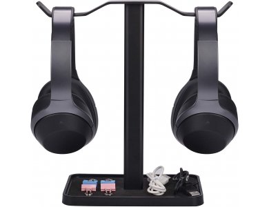 Avantree Neetto Dual Headphone Stand & Hanger, Aluminum, Black - HS908