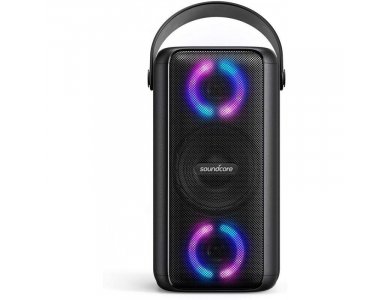Anker Soundcore Mega, Portable Waterproof Bluetooth Speaker 80W with RGB LED & Microphone Input - A3392G11, Black