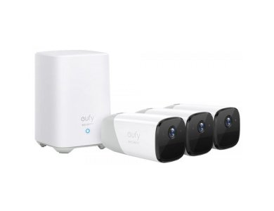 Anker eufyCam 2 Pro ΚΙΤ 3 Ασύρματων Καμερών 2K με Κέντρο, Human detection, Night Vision, by Eufy - T88523D2