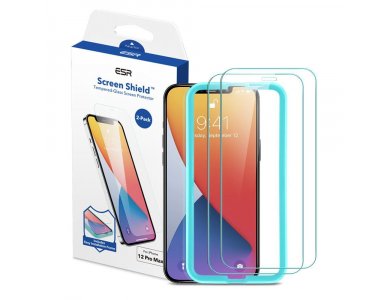 ESR iPhone 12 Pro Max Tempered Glass Premium Screen Protector με Installation frame, Σετ των 2