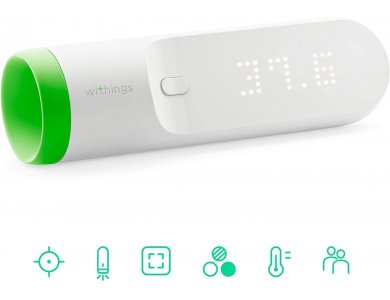 Withings Thermo, Smart Temporal Thermometer, No Contact Required with APP & WiFi - SCT01