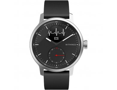 Withings ScanWatch Hybrid Smartwatch 42mm, Activity Fitness Heart Rate Sleep Monitor, GPS, ECG & Oximeter, Αδιάβροχο 50μ. Μαύρο