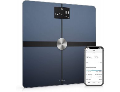 Withings Body+, Smart Scale, Body Fat, BMI via Fitness APP with Bluetooth & WiFi, Black - WBS05-BLK