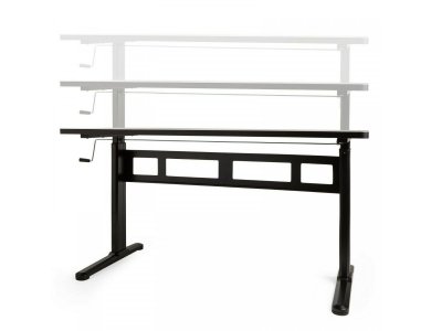 VonHaus Adjustable Height Sit-Stand Desk, Εργονομικό Γραφείο με Ρυθμιζόμενο Ύψος (140 x 60 x 74-121cm) - 3000169