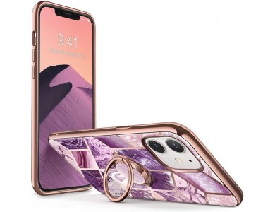 i-Blason iPhone 12 Mini Cosmo Snap Θήκη με Ring Holder Kickstand, Marble Ameth