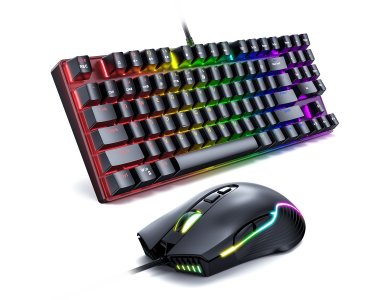 Onikuma G26+CW905 RGB Combo Gaming Mechanical Keyboard and Optical Mouse, Set Wired Mechanical Keyboard + Mouse