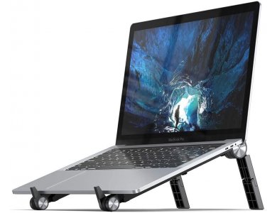 Coolcold T6 Portable Laptop Riser, Εργονομική Βάση/Stand με Ρυθμιζόμενο Ύψος & Αναδιπλούμενη για Laptop 10-15.6", Μαύρη